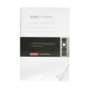 Zwei papierene Einlagen für ein Notizbuch im DIN A6 Format, kariert und verpackt.
