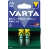 Zwei AA-Mignon-Akkus in Verpackung, beschriftet mit "Varta Recharge Accu Phone".