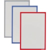 Drei Magnetrahmen im DIN A3 Format in rot, blau und grau mit einem leeren Innenteil.