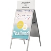 Doppelseitiger Kundenstopper mit Klapprahmen, bzgl. einer Werbeanzeige für Thailand.