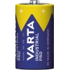 Batterie mit blauer und gelber Verpackung, beschriftet mit "Varta Industrial Pro", 15V.