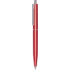 Roter Kugelschreiber mit metallischer Kappe und schlankem Design.