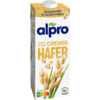 Alpro Pflanzendrink Hafer in einem Tetrapack mit Haferkörnern und Nährwertangaben.
