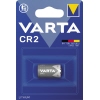 Lithium-Batterie CR2 in blauer Verpackung mit Markenlogo und den Produktspezifikationen.