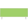 Tischtrennwand VarioPin in grün, 160 x 50 cm, mit seitlichen Befestigungen.