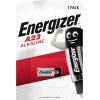 Alkaline-Batterie A23 in Verpackung mit Abbildung der Batterie und Markennamen.