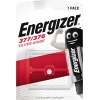 Knopfzelle in Verpackung mit Grafik und der Aufschrift „Energizer 377/376 Silver Oxide“.