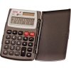 Offener Taschenrechner mit großen Tasten und digitalem Display.