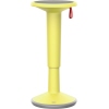 Sitz-Steh-Hocker UPis1 in zitronengelb mit ergonomischem Design und Tragerinne.