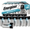 Packung mit 20 Energizer Max Plus D-Batterien, stabil und mit langlebiger Haltbarkeit.