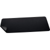 Schwarze, rechteckige Schreibunterlage mit abgerundeten Ecken und umgeschlagener Kante.