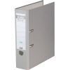 Grauer Ordner im DIN A4 Format mit individueller Beschriftungsmöglichkeit und zwei Ösen.