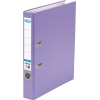 Violetter Kunststoffordner DIN A4 mit zwei rado-Ösen und auswechselbarem Rückenschild.