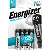 Energizer Max Plus AAA Batterien im 4er Pack mit 12 Jahren Haltbarkeit und Leckageschutz.