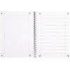Offene Ansicht eines liniertem Collegeblocks im DIN A4+ Format mit Spiralbindung.