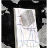 Glasboard mit World-Map-Design und einem Neodym-Magneten auf der Oberfläche.