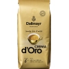 Kaffeepackung 'Crema d'Oro' mit goldener Verpackung und Tasse Kaffee auf der Vorderseite.