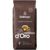Packung Dallmayr Espresso d'Oro mit goldener Tasse, braunem Design und Logo.