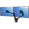 Monitorschwenkarm mit zwei Armen zur Befestigung von zwei Monitoren in ergonomischer Position.