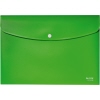 Grüne Sammelmappe aus recyceltem PP mit Druckknopfverschluss.