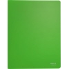 Grünes Sichtbuch mit mattem Cover und Logoprint, für 20 Klarsichthüllen geeignet.