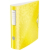 Gelber Leitz Ordner Active WOW aus Kunststoff in DIN A4 mit strukturierter Oberfläche.