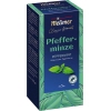 Packung mit Meßmer Classic Moments Pfefferminztee in grüner, blauer und weißer Gestaltung.