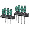 Set von Wera Schraubendrehern in Halterung, inkl. verschiedene Profile und ergonomischen Griffen.