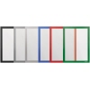 Sechs farbige Magnetrahmen im DIN A4 Format nebeneinander auf weißem Hintergrund.