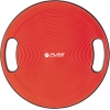 Rotes Balance Board mit Griffen und rutschfester Oberfläche.