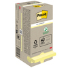 Post-it Haftnotizen Tower aus Recyclingpapier in einem Karton mit gelber Haftnotiz.