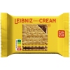 Packung mit Leibniz Choco Cream Butterkeksen in gelber Verpackung.