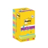 Gelber Karton-Spender mit Post-it® Super Sticky Z-Notes in verschiedenen Farben.