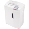 HSM Aktenvernichter shredstar X15 in Weiß mit Bedienfeld und Rollen für einfache Handhabung.