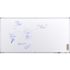 Whiteboard mit Skizzen und Notizen zu Blogs und Social Media, montiert an einer Wand.