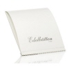 Briefblock aus Edelbüttenpapier in off-white mit geschwungener Schriftart.