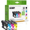 KMP Tintenpatronen Multipack für Brother LC-223 in schwarz, cyan, magenta und gelb.
