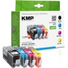 KMP Tintenpatronen im Multipack: schwarz, cyan, magenta und gelb, geeignet für HP Drucker.