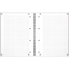 Karierter Collegeblock im DIN A4+ Format mit speziellen Kopfzeilen und Randlinien.