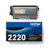 Schwarzer Brother Toner TN-2220 mit Verpackung und Tonerkartusche auf weißem Hintergrund.