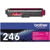 Magenta Toner TN-246M von Brother mit Verpackung und Produktdetails im Hintergrund.