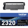 Schwarzer Brother Toner TN-2320 in Verpackung mit Produktbezeichnung und grafischem Design.