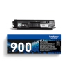 Schwarzer Brother Toner TN-900BK mit Verpackung, von oben und seitlich sichtbar.