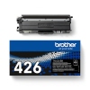 Tonerpatrone Brother TN-426BK in Schwarz, auf weißem Hintergrund mit Verpackung.