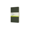 Moleskine Notizheft Cahier L in myrtengrün mit leichtem Pappcover und heraustrennbarem Seiten.