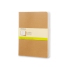 Braunes Moleskine Notizheft Cahier XL mit flexiblen Pappeinband und Schriftzug in der Mitte.
