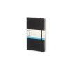 Schwarzes Moleskine Notizbuch Classic Hardcover mit punktkariertem Papier und Papierbanderole.