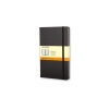 Schwarzes Moleskine Notizbuch Classic Hardcover Pocket mit liniertem Papier und Papierbanderole.