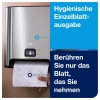 Hygienischer Handtuchspender mit Einzelausgabe und berührungslosem Entnahme-Symbol.