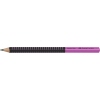 Bleistift Jumbo Grip Two Tone HB in schwarz-pink mit rutschfester Soft-Grip-Zone.